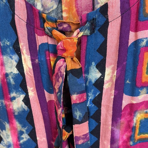 Vintage PIER 1 IMPORTS Colorful Geometric Patterned Cover up Tunic size Medium - Picture 7 of 11